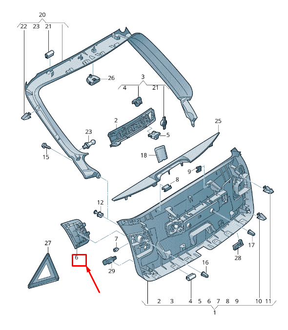 NEW AUDI A6 AVANT C7 REAR RIGHT TAIL LIGHT COVER 4G98676586PS ORIGINAL