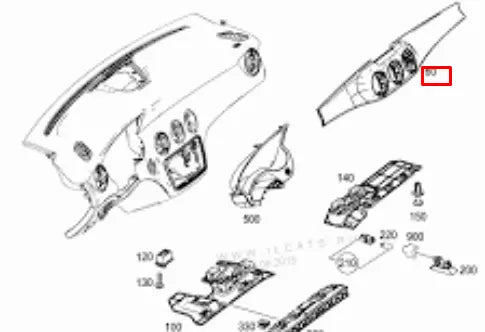 NEW MB CLA C117 AMG PANEL DASHBOARD TRIM LHD A1566802800 ORIGINAL