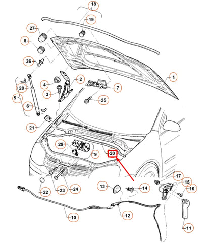 NEW VOLKSWAGEN JETTA A5 REAR HOOD SEAL 1K0823723C