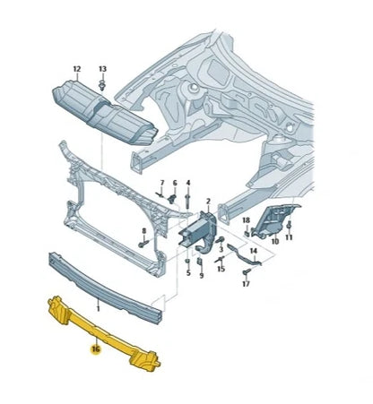 NEW AUDI A7 SPORTBACK 4G8 FRONT BUMPER FOAM IMPACT ABSORBER 4G8807550Q ORIGINAL