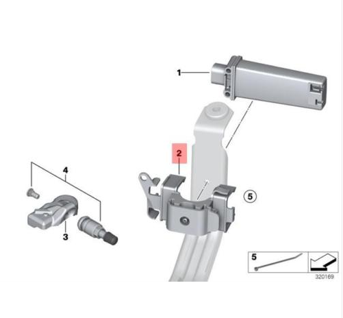 new bmw 3 f30 bracket control unit rdc 36206852245 6852245 original