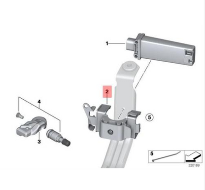 new bmw 3 f30 bracket control unit rdc 36206852245 6852245 original