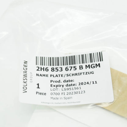 NEW VOLKSWAGEN CRAFTER SZ REAR BOOTLID BADGE 2H6853675BMGM ORIGINAL