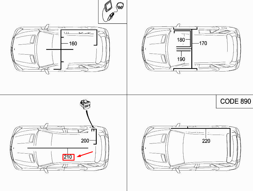 new mercedes-benz ml w166 battery backup wiring harness a2925401705 original