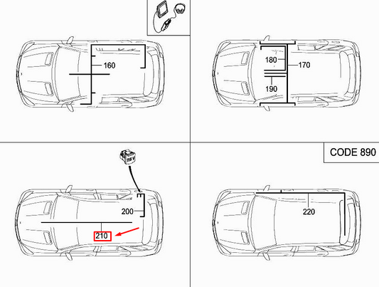 new mercedes-benz ml w166 battery backup wiring harness a2925401705 original