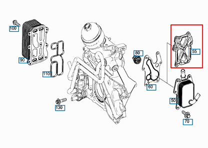 new mb glk x204 oil filter housing cover with coupling a2741880402 original