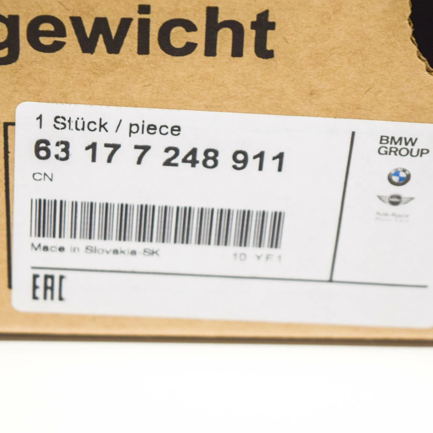 NEW BMW 3 F30 FRONT LEFT FOG LIGHT 63177248911 7248911 2016 ORIGINAL