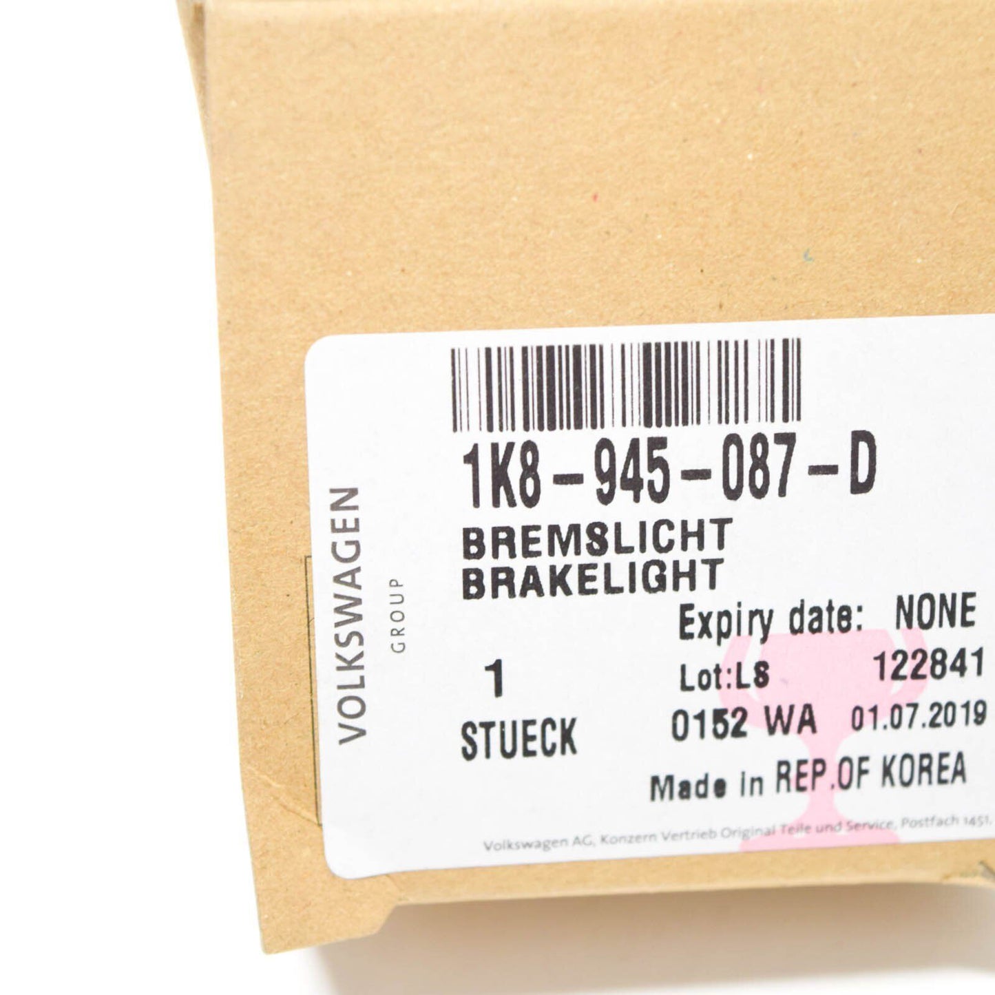 NEW VOLKSWAGEN SCIROCCO MK3 ADDITIONAL BRAKE LIGHT 1K8945087D ORIGINAL