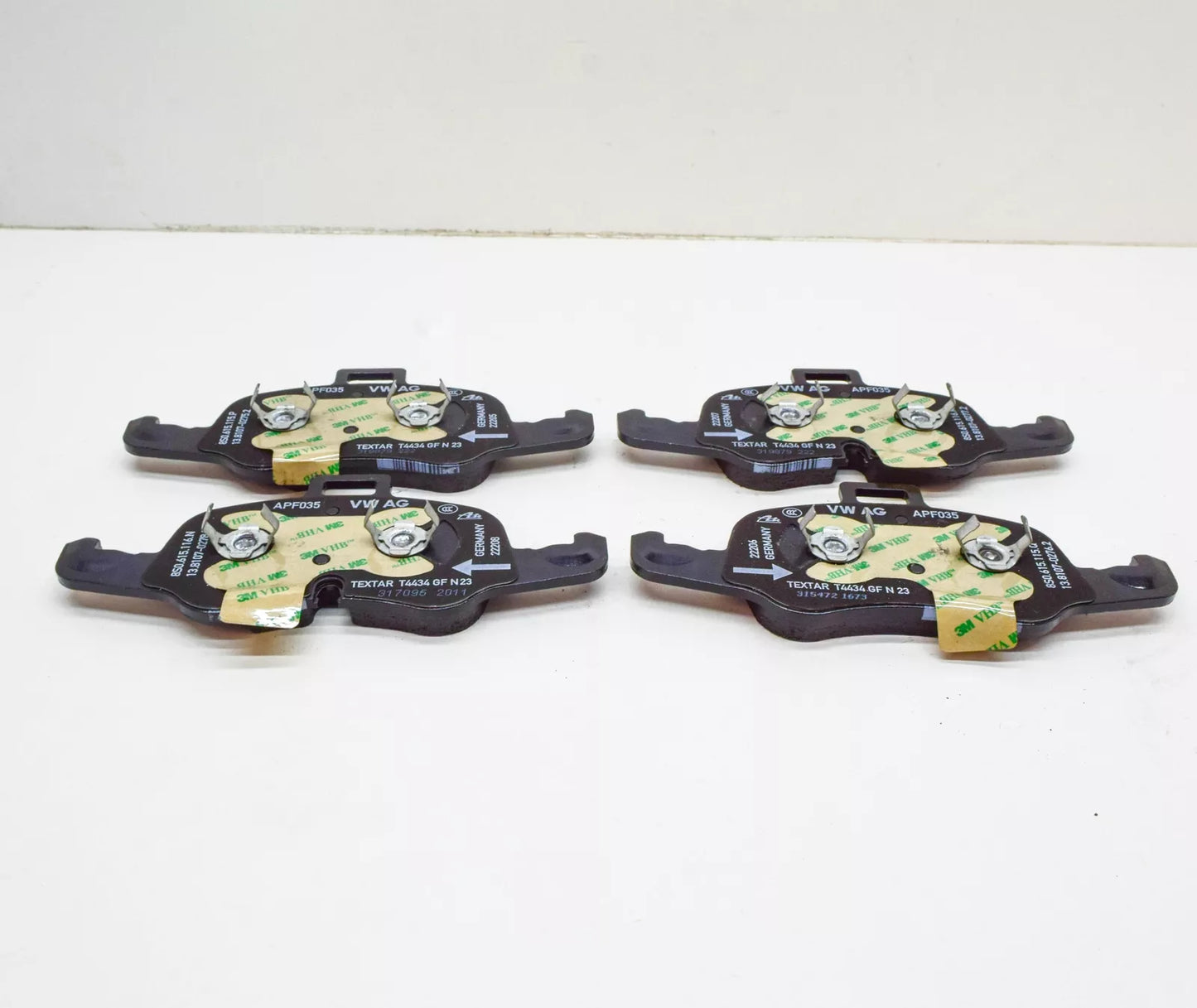 NEW AUDI TT MK3 FV FRONT WHEEL BRAKE PADS SET 8S0698151G ORIGINAL