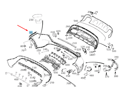 new mercedes-benz gla x156 rear right bumper mounting rail a1568850421 original