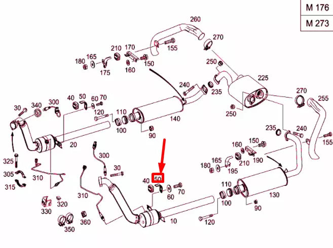 NEW MERCEDES-BENZ G W463 FRONT EXHAUST LINE BRACKET A4634926341 ORIGINAL