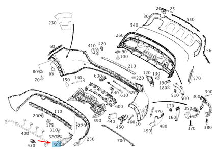 new mercedes-benz gla x156 rear right bumper lower bracket a1568851014 original