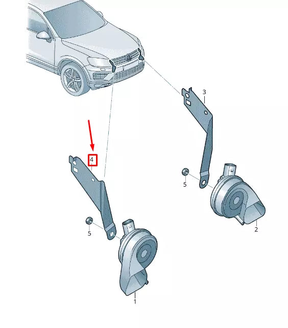 NEW VW TOUAREG 7P MK2 LOW TONE HORN SIGNAL RETAINER 7P6951182G