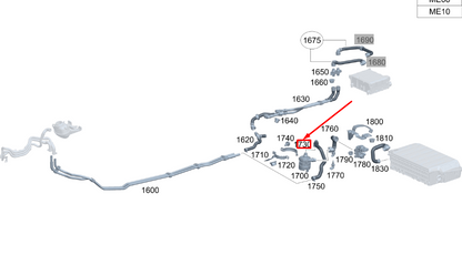 new mb gla h247 water pump mount to holder bracket a2475040200 original