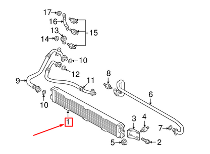 new audi a5 8t3 oil cooling radiator 8k0117021b original