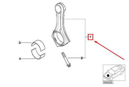 new bmw x5 e70 connecting rod 11247603480 7603480 original