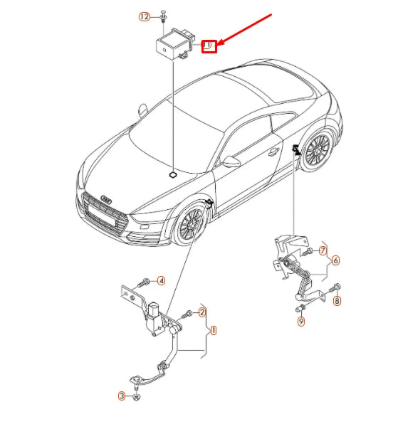 NEW AUDI TT FV 8S AUTOMATIC HEADLIGHT RANGE CONTROL UNIT 4H4907357E ORIGINAL