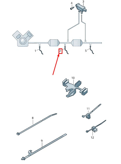 NEW AUDI R8 SPYDER 4S LAMBDA PROBE BEHIND CATALYST 4S0906262H ORIGINAL