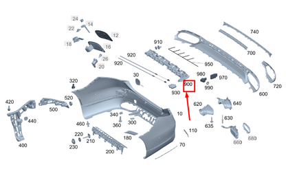new mercedes-benz s w223 rear tailgate motion sensor bracket a2238857800
