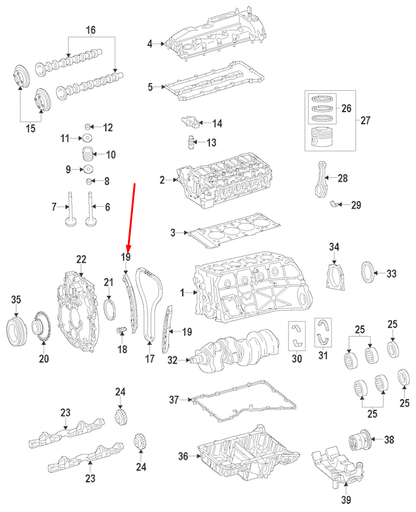 new mercedes-benz glk x204 engine timing chain guide a6510520100 original