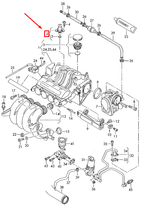 new audi a3 8p map sensor 06b906051 original