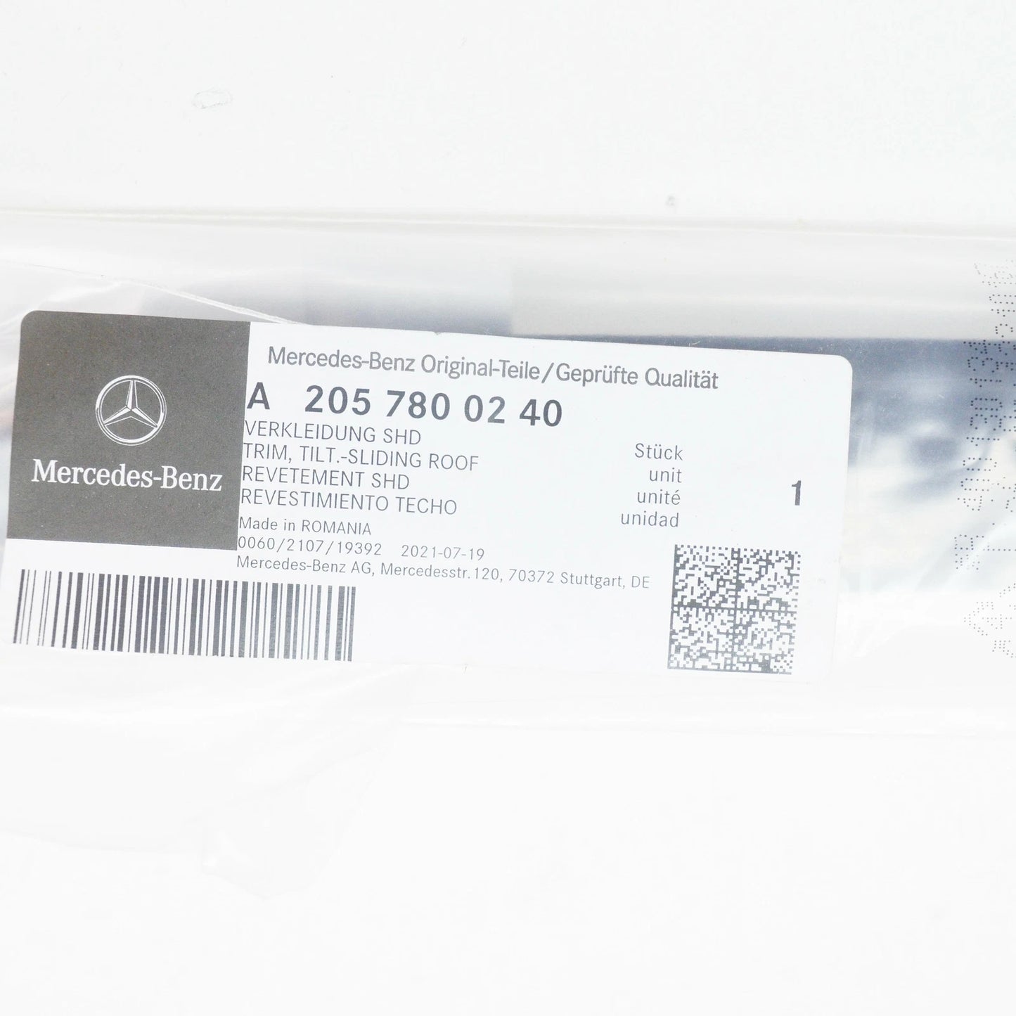 NEW VW TRANSPORTER T6 RADIATOR GRILLE LEFT TRIM STRIP 7E58531012ZZ