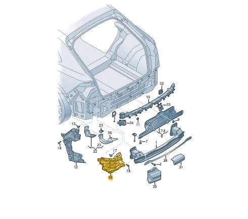 NEW AUDI Q8 4MN REAR LEFT BUMPER BRACKET 4M8807393 ORIGINAL