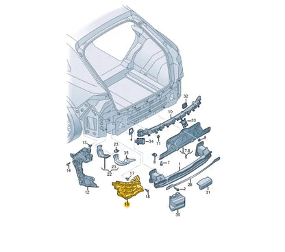 NEW AUDI Q8 4MN REAR LEFT BUMPER BRACKET 4M8807393 ORIGINAL