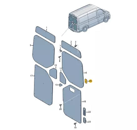 NEW VOLKSWAGEN CRAFTER SY INTERIOR LIGHT TRIM SWITCH 7C0867491ANA2 ORIGINAL