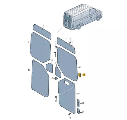 NEW VOLKSWAGEN CRAFTER SY INTERIOR LIGHT TRIM SWITCH 7C0867491ANA2 ORIGINAL
