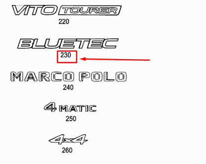 new mercedes-benz vito w447 rear end door model plate a4478172414 original