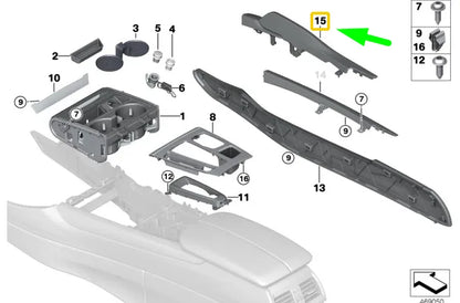 NEW BMW X5 M F85 FRONT RIGHT KNEE PAD LHD 8061412 51168061412 ORIGINAL