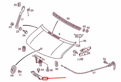 NEW MB SPRINTER 903 ENGINE HOOD FASTENER LOWER PART A6707500084