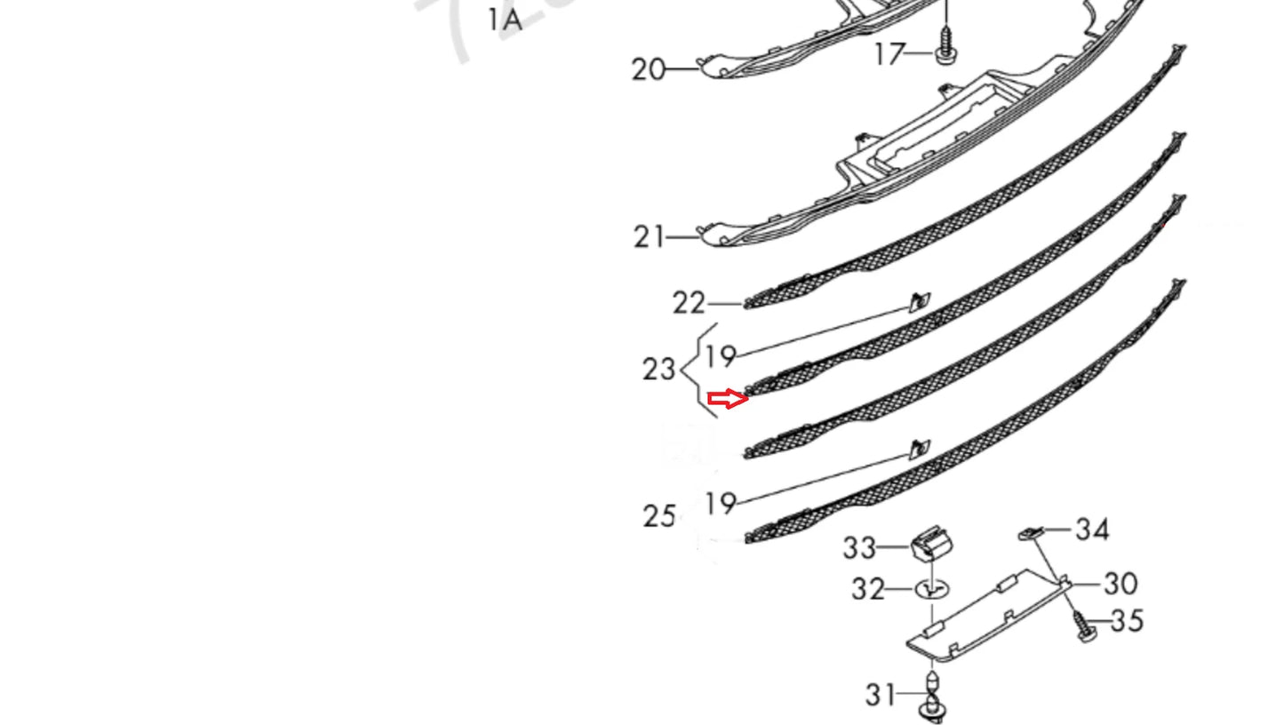NEW AUDI Q5 8R REAR BUMPER CENTER LOWER GRILLE 8R0807823G 2014