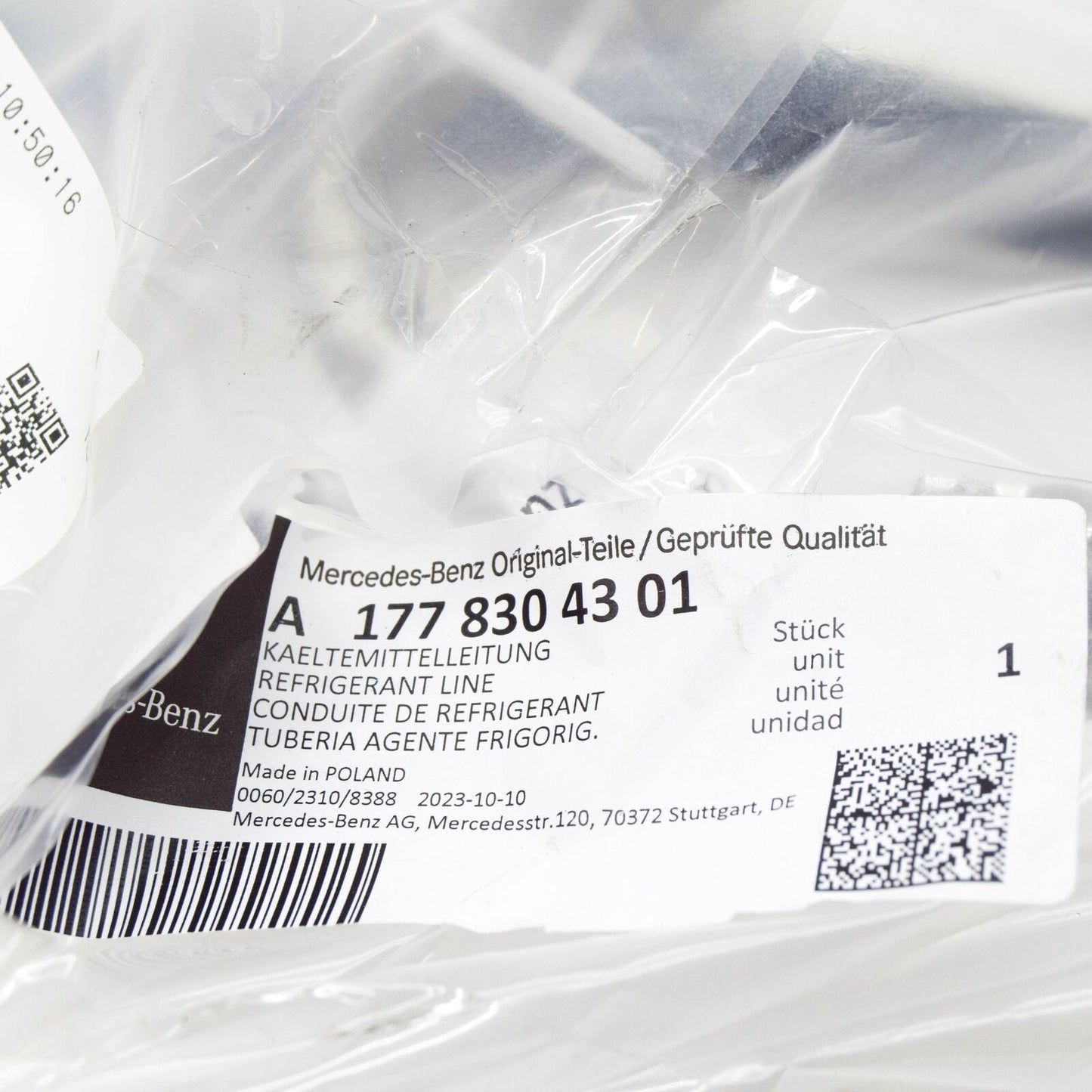 NEW MERCEDES-BENZ A W177 A/C REFRIGERANT LINE RHD A1778304301 ORIGINAL