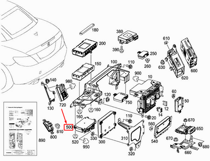 new mercedes-benz e cabrio a207 keyless-go control unit a1729006106 original