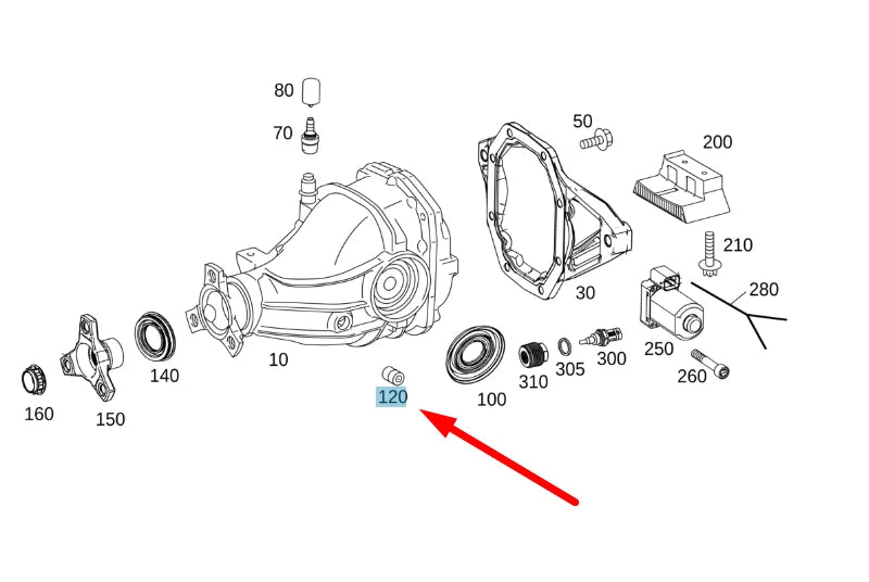 NEW MERCEDES-BENZ C W205 REAR AXLE SCREW PLUG A0019902317 ORIGINAL