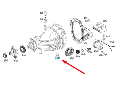 NEW MERCEDES-BENZ C W205 REAR AXLE SCREW PLUG A0019902317 ORIGINAL