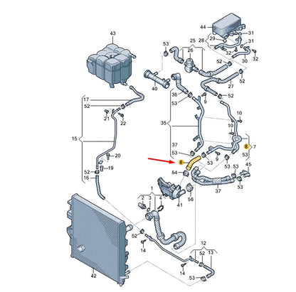 NEW VW TOUAREG 7P MK2 COOLANT HOSE 7P6121157B