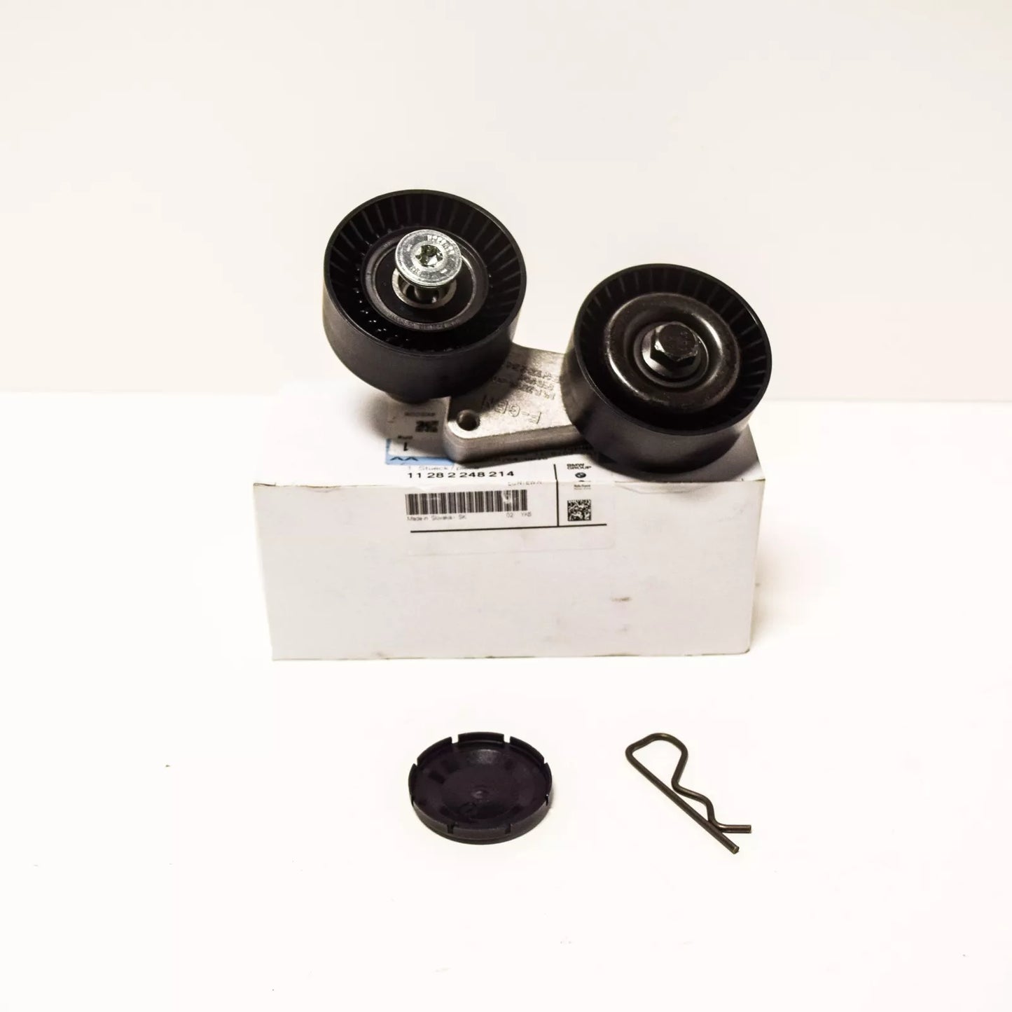 NEW BMW 7 E38 TENSIONER PULLEY WITH LEVER 11282248214 ORIGINAL