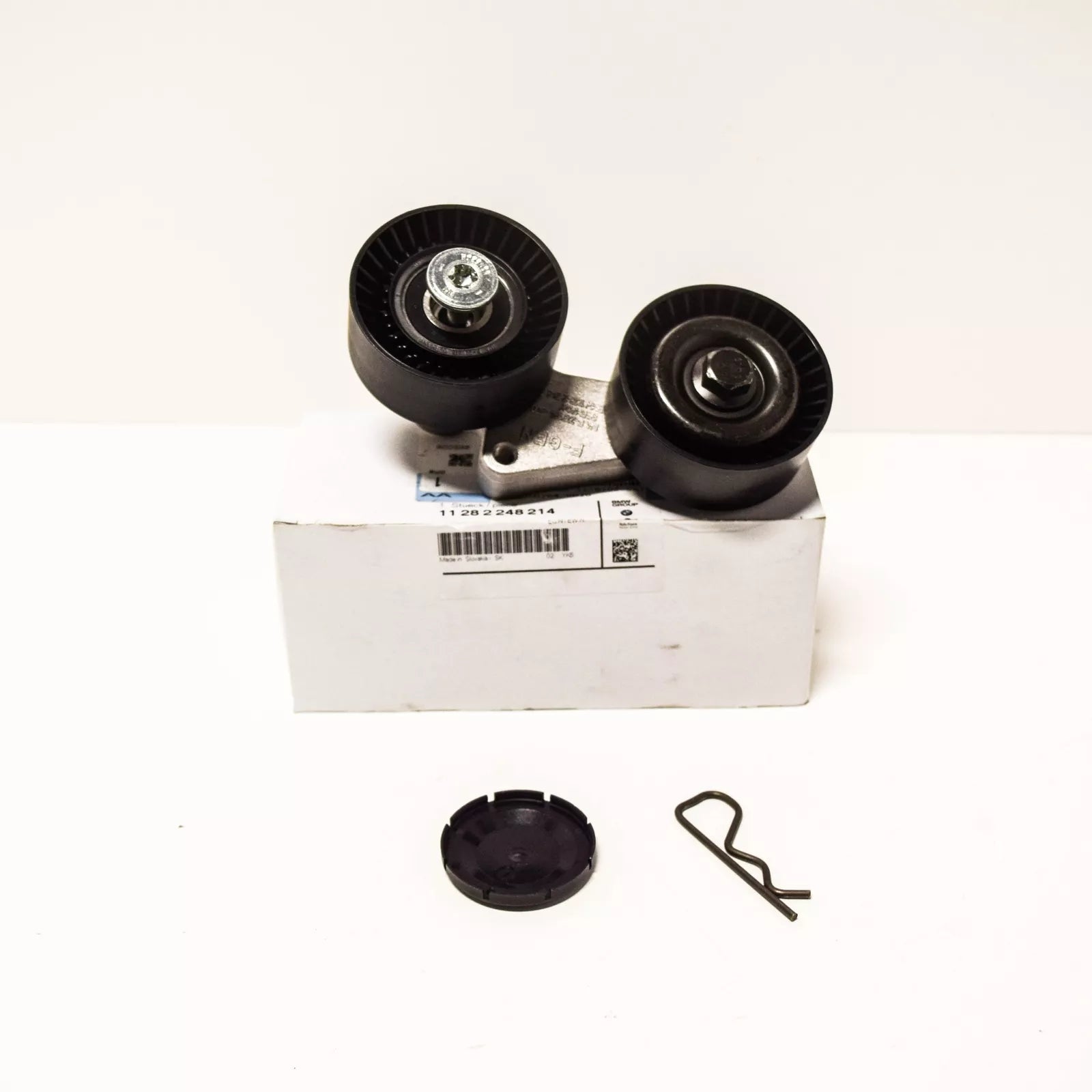 NEW BMW 7 E38 TENSIONER PULLEY WITH LEVER 11282248214 ORIGINAL