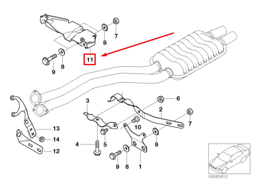 NEW BMW 5 E39 SEDAN WAGON CONSOLE 7508451 18207508451 ORIGINAL