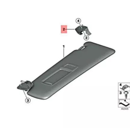 NEW BMW 1 F21 SUN VISOR BRACKET 51167325430 7325430 ORIGINAL