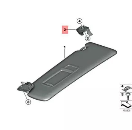 NEW BMW 1 F21 SUN VISOR BRACKET 51167325430 7325430 ORIGINAL