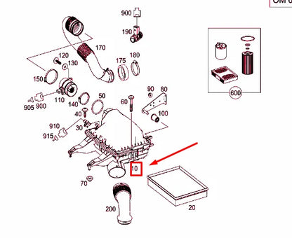 NEW MERCEDES-BENZ SPRINTER 906 AIR FILTER BOX A9065280300 ORIGINAL