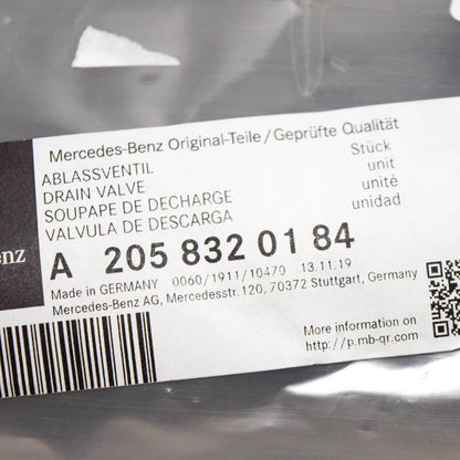 NEW MERCEDES BENZ C W205 LEFT DRAIN VALVE COWL A2058320184 ORIGINAL