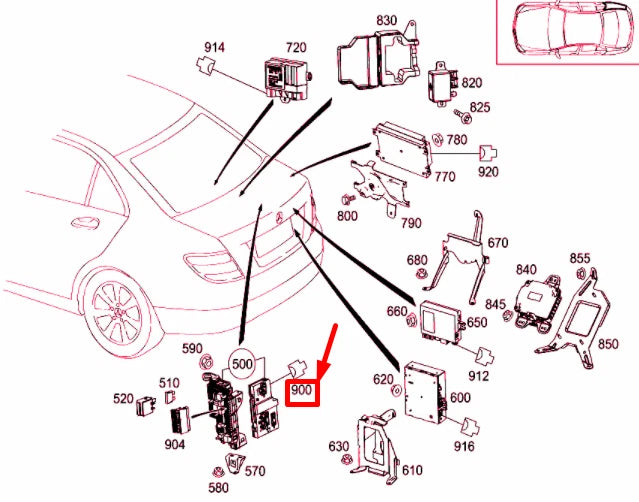 NEW MERCEDES-BENZ C W204 SAM/SRB CONNECTOR PLUG A0525457826 ORIGINAL