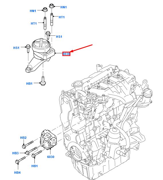 new ford mondeo mk4 engine front support bracket 8g91-6f012-ab 1723146 original