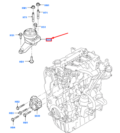 new ford mondeo mk4 engine front support bracket 8g91-6f012-ab 1723146 original