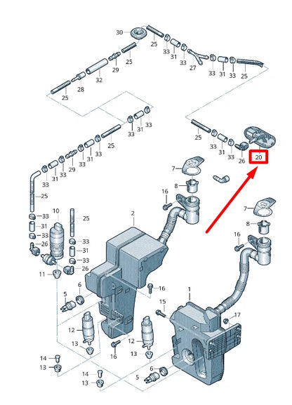 NEW VW CADDY IV MK4 FRONT LEFT WINDSCREEN WASHER NOZZLE 2K5955987 ORIGINAL